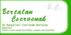 bertalan cservenak business card
